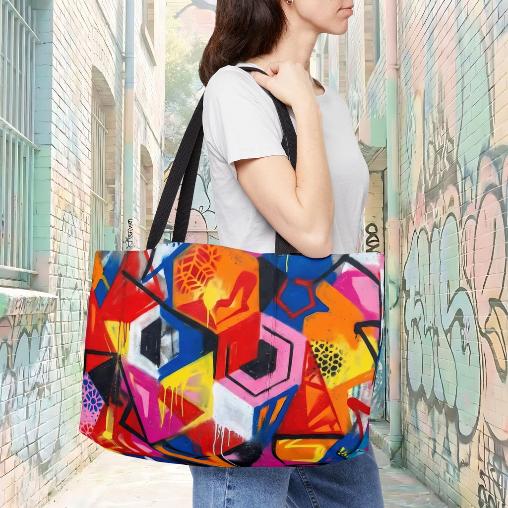 Colorful Graffiti Weekender Tote Bag | Urban Art Tote