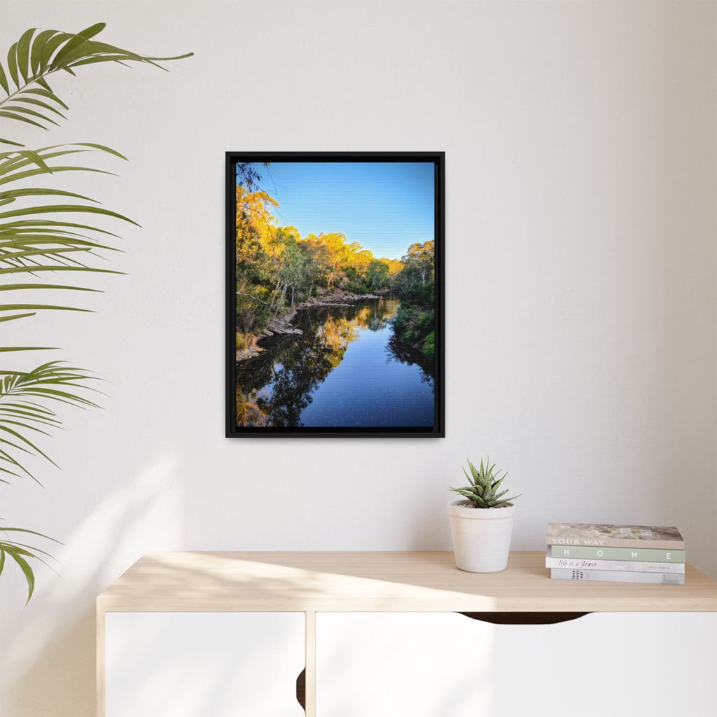 Framed Matte Canvas - Yarra River Sunset Wall Art