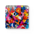 Graffiti Street Art Corkwood Coaster Set — Urban Drink Coasters (Set of 4)