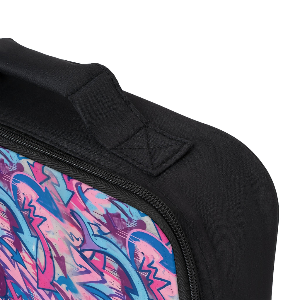 Graffiti Arrow Lunch Bag — Pink & Blue Urban Kids Lunchbox