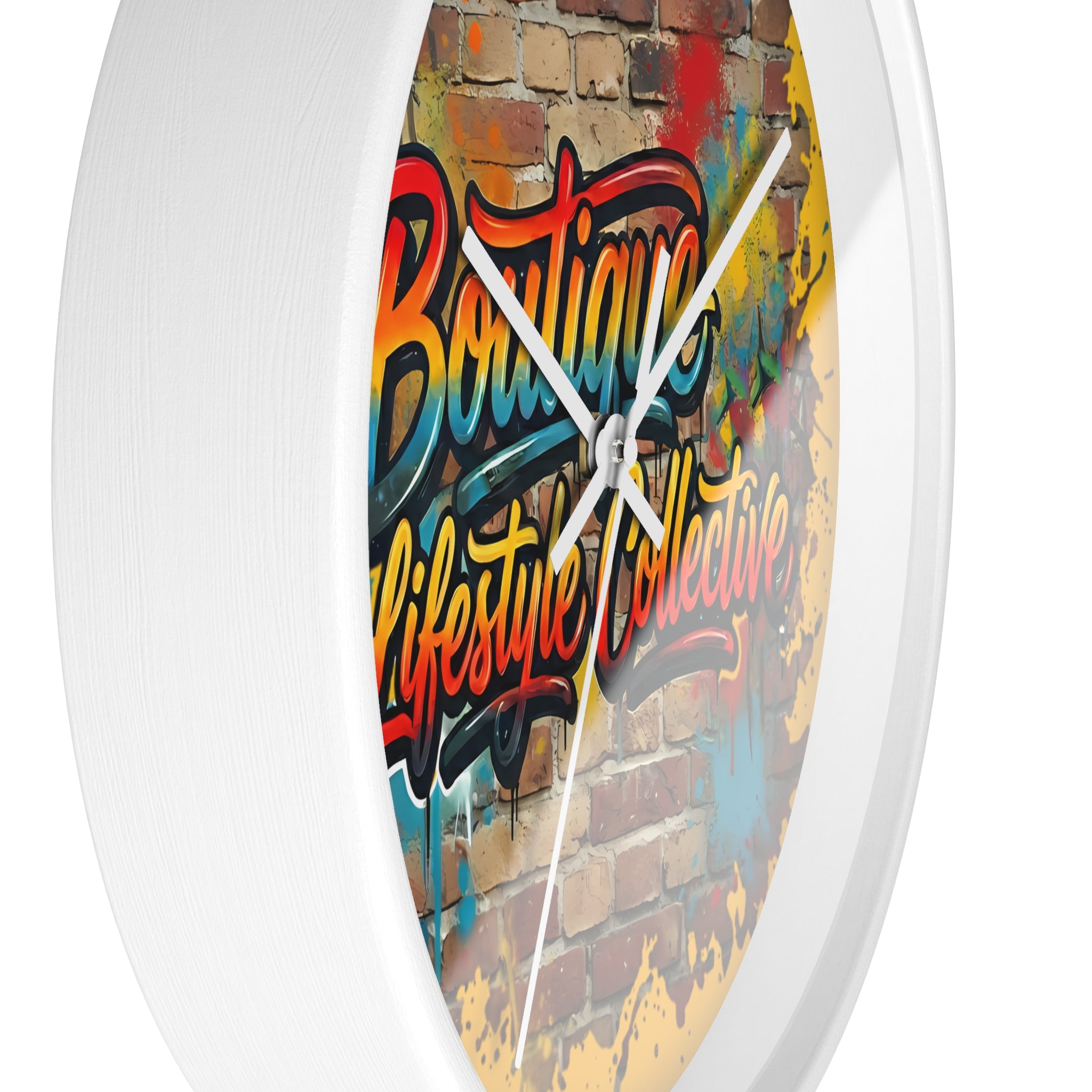 Boutique Lifestyle Collective Urban Wall Clock - Vibrant Graffiti Wall Clock