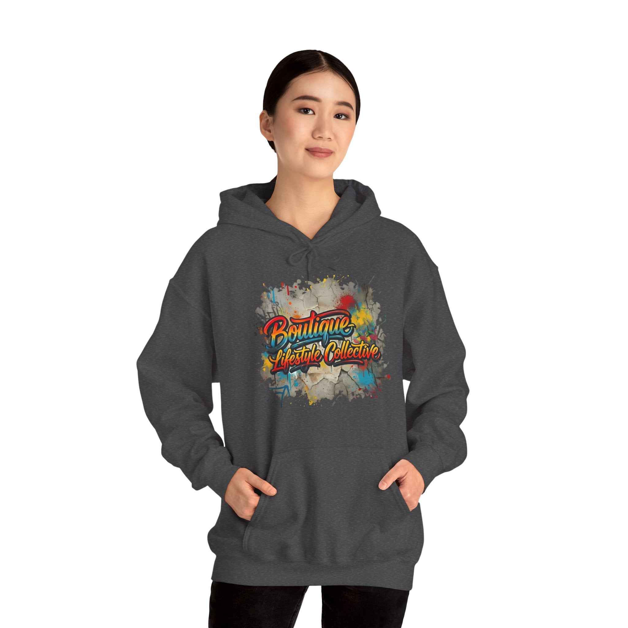 Heavy Blend Hoodie - Boutique Lifestyle Collective Unisex Urban Graffiti Hoodie - Foundation Flare Design