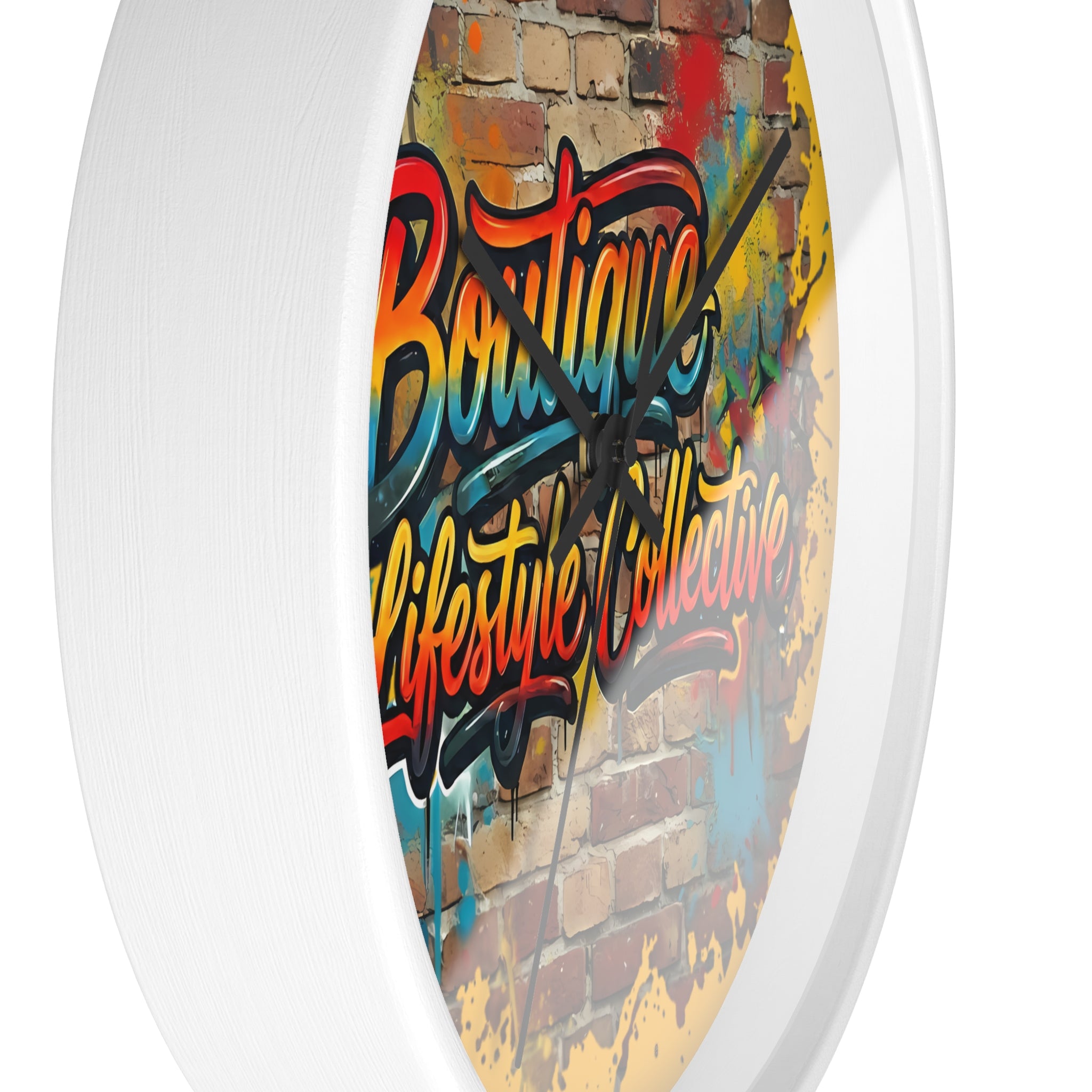 Boutique Lifestyle Collective Urban Wall Clock - Vibrant Graffiti Wall Clock