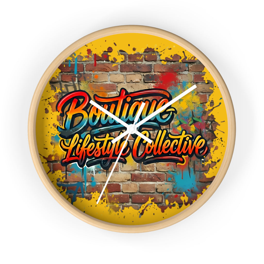 Boutique Lifestyle Collective Urban Wall Clock - Vibrant Graffiti Wall Clock