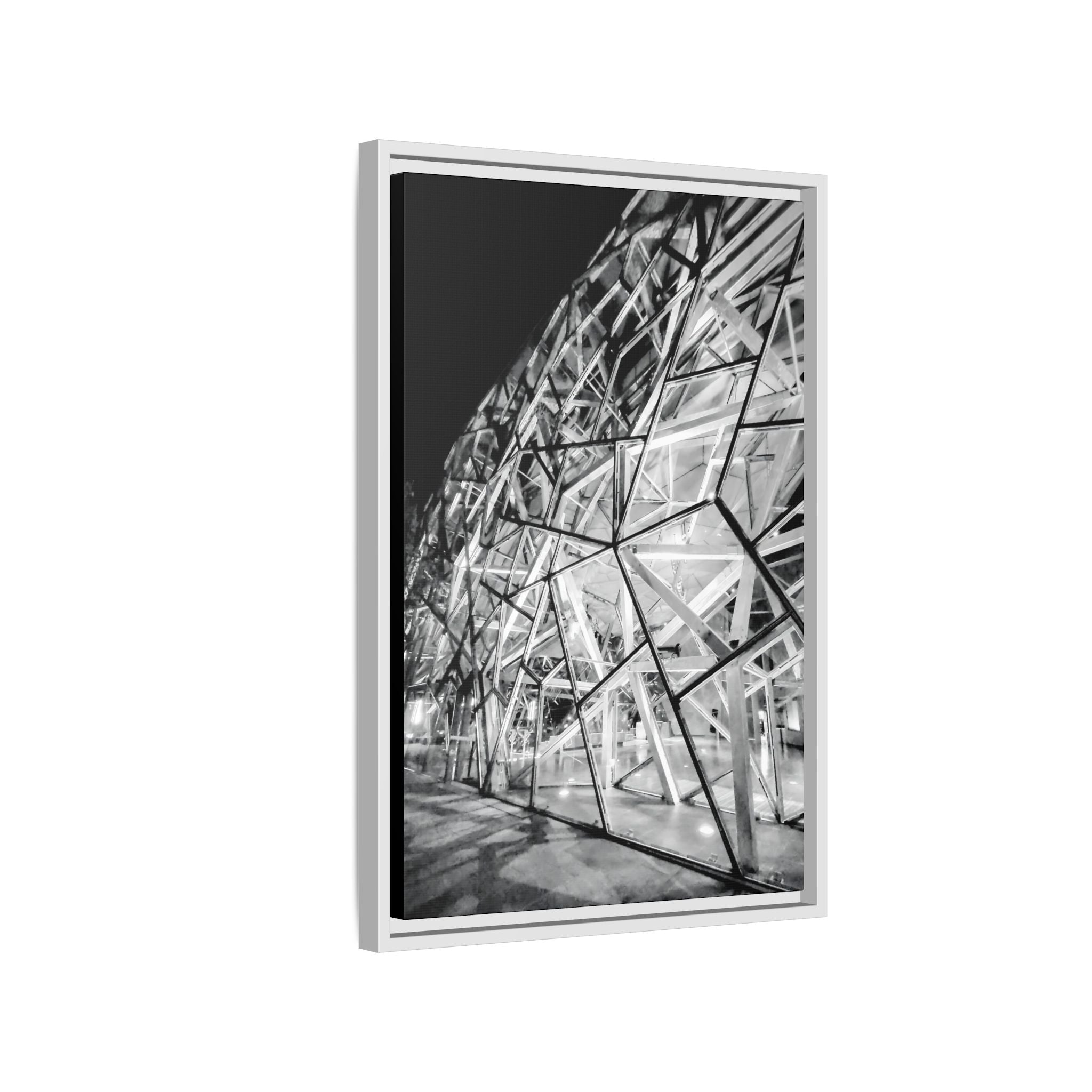 Framed Matte Canvas Engineering Masterpiece - Black & White Wall Art