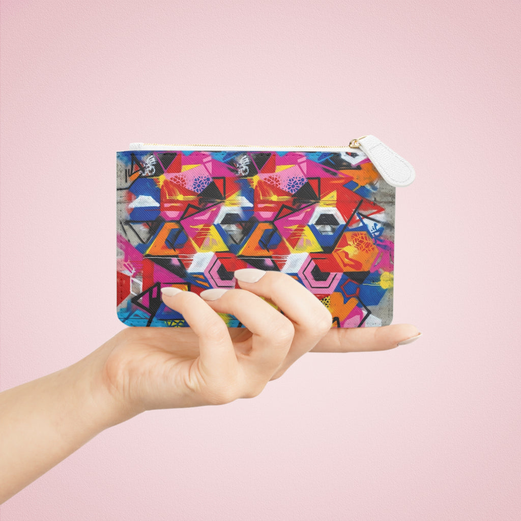 Mini Clutch Bag - Graffiti Art Vibrant Street-Style Wristlet