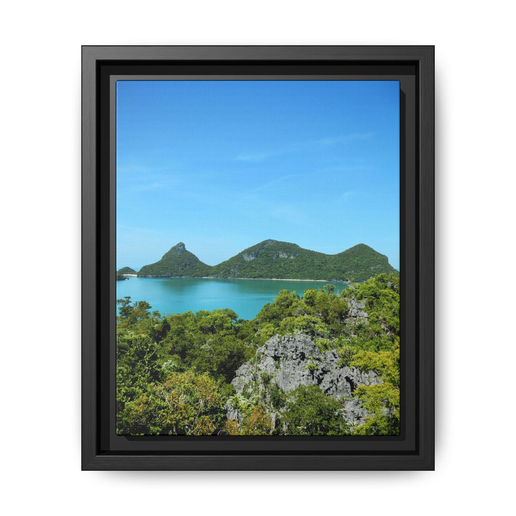 Framed Matte Canvas Thailand Island Paradise - Tropical Wall Art