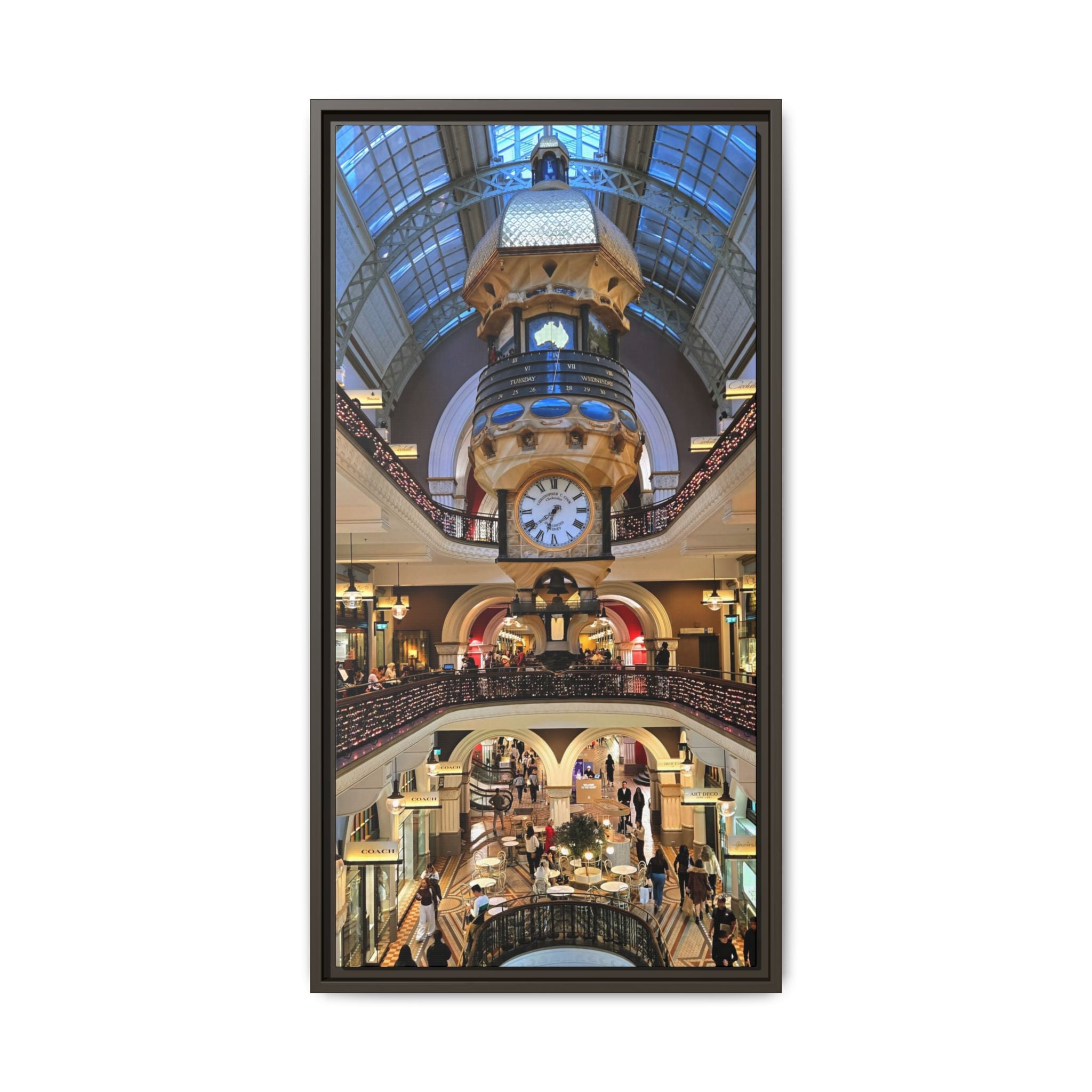 Framed Matte Canvas Print — Sydney Historic Arcade Wall Art