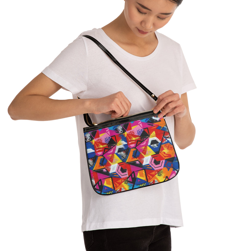 Colorful Graffit Art Shoulder Bag | Abstract Mosaic Urban Art Hand Bag