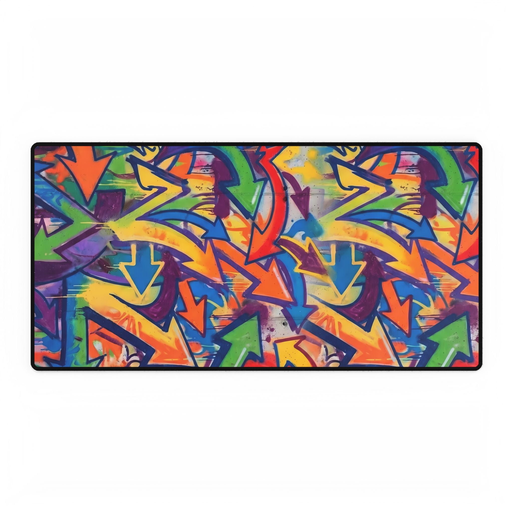 Graffiti Arrow Desk Mat — Large Colorful Gaming/Office Mouse Pad