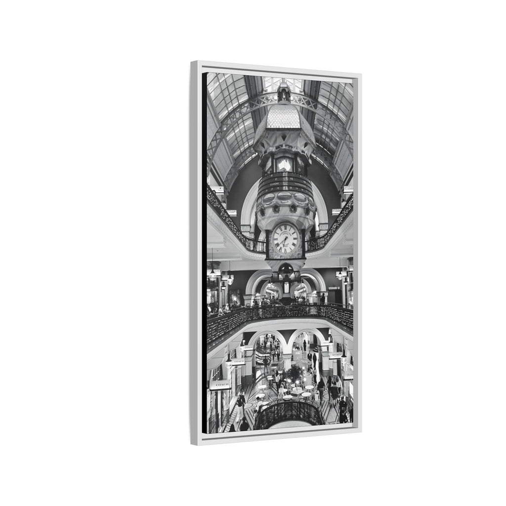 Framed Matte Canvas Sydney Arcade - Black & White Wall Art