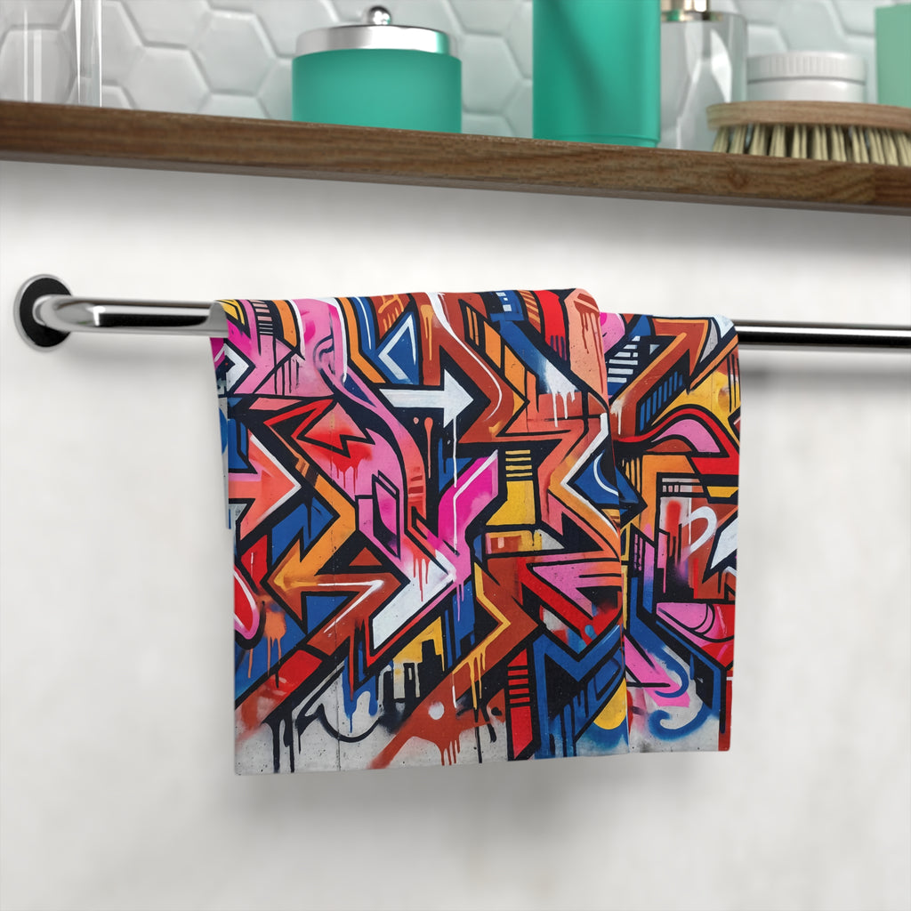 Face Towel - Graffiti Street Art  — Colorful Urban Spray Paint Design