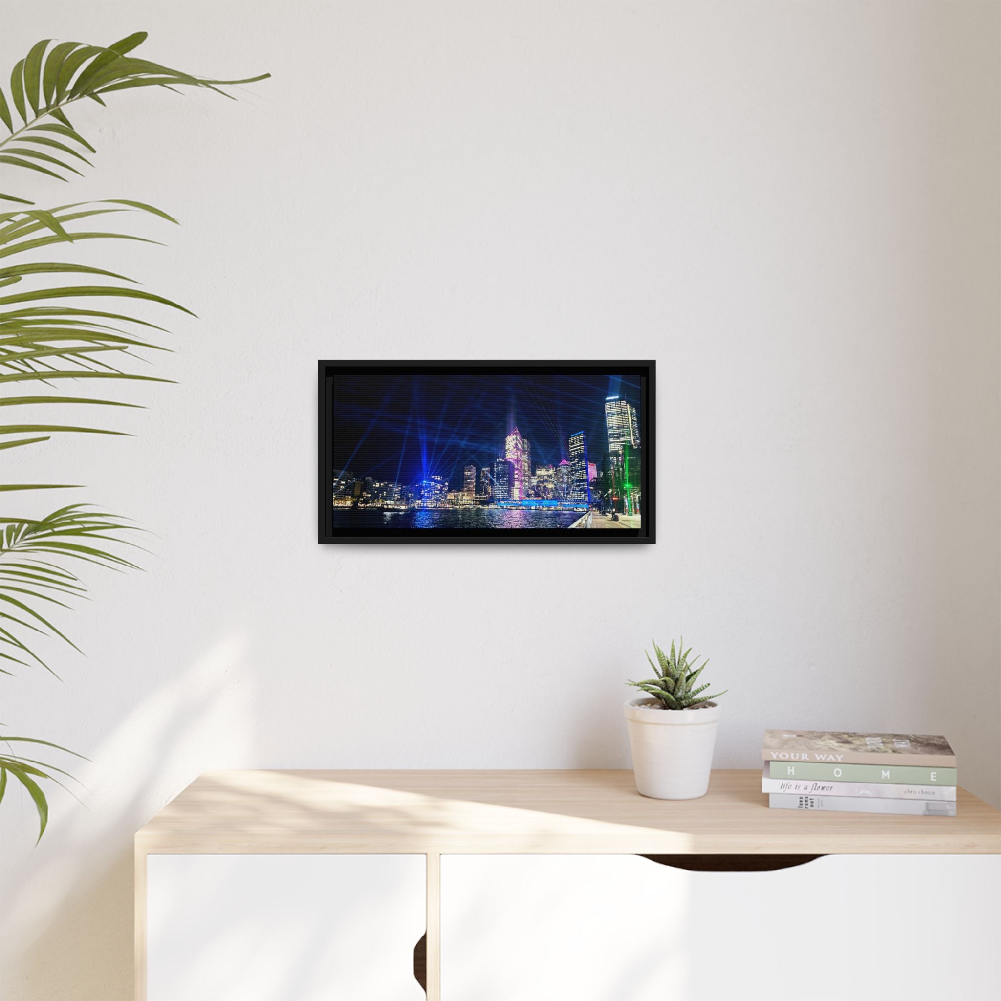 Framed Matte Canvas - Sydney Nightscape Wall Art
