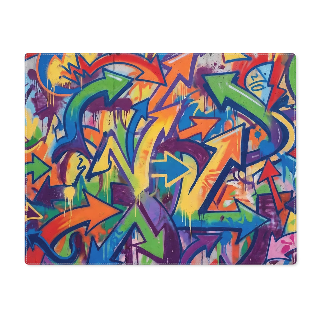 Graffiti Arrow Placemat — Colorful Urban Street Art Table Mat