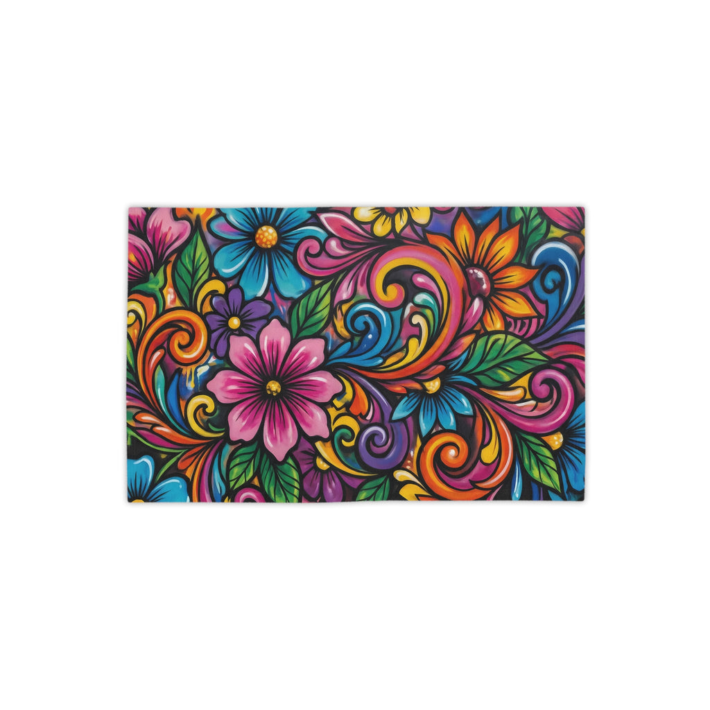 Vibrant Floral Beach Towel – Colorful Tropical Design