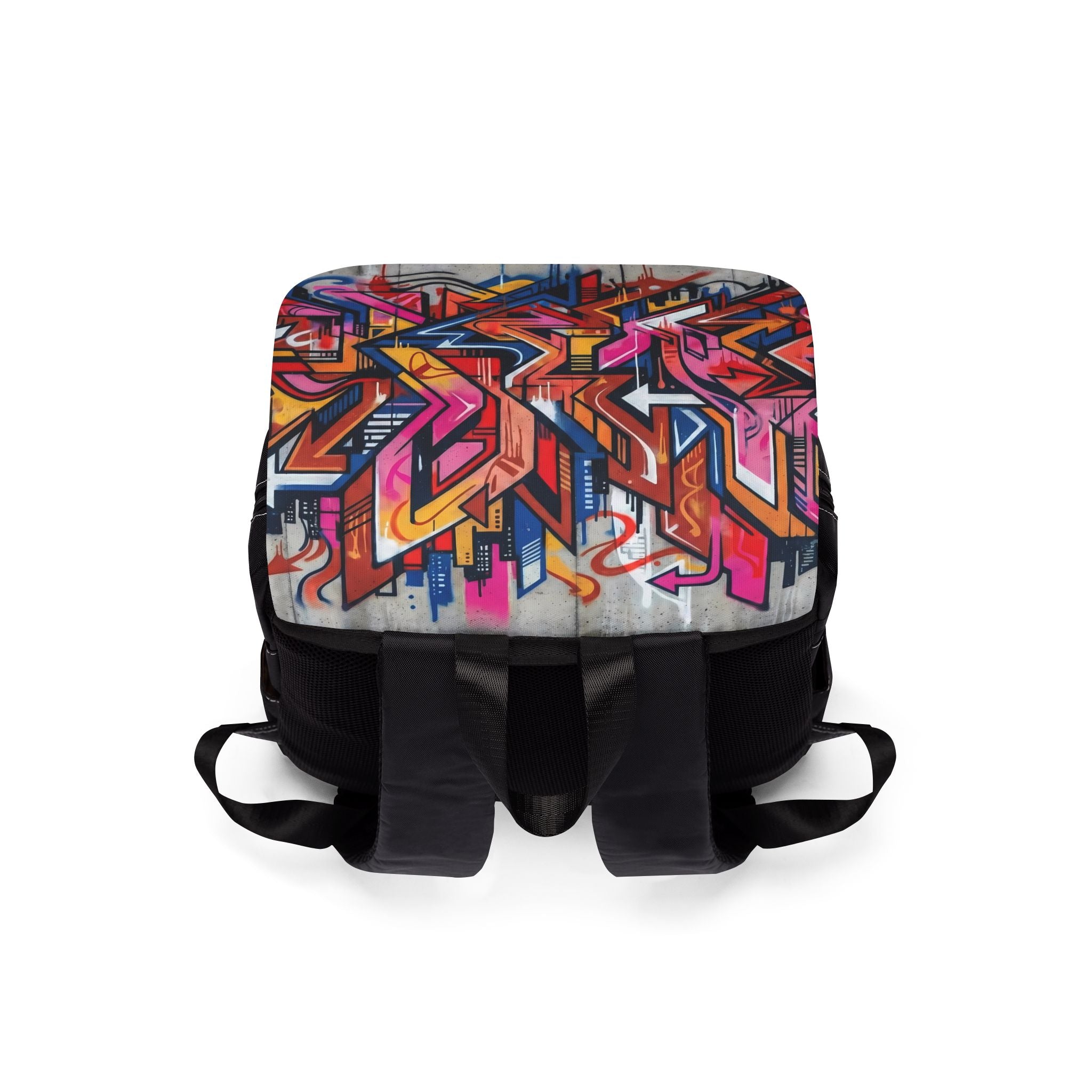 Graffiti Street Art Backpack — Colorful Urban Shoulder Backpack