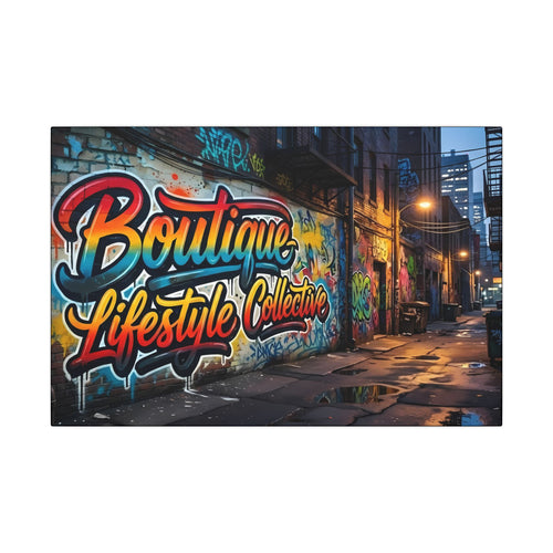 Classic Canvas Graffiti Art 'Boutique Lifestyle Collective'  Urban Wall Art