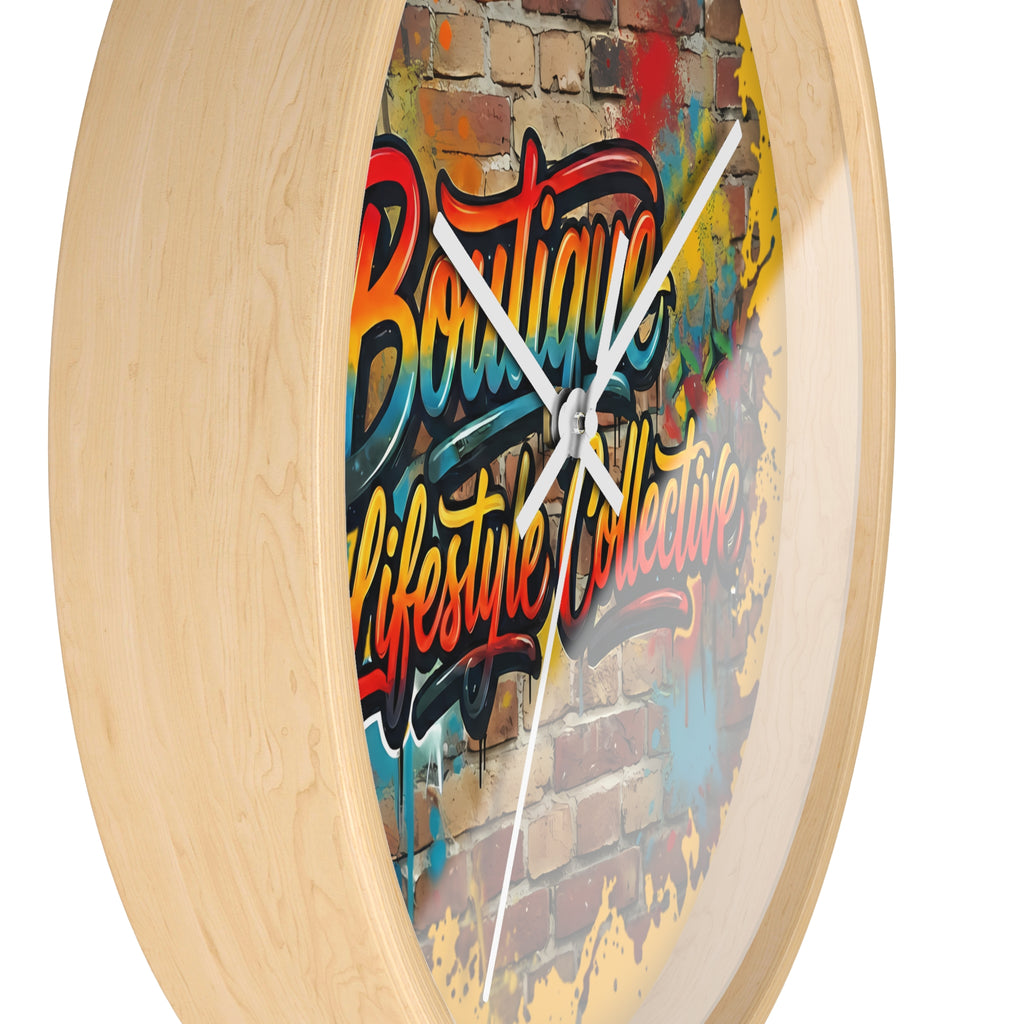 Boutique Lifestyle Collective Urban Wall Clock - Vibrant Graffiti Wall Clock
