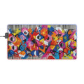 LED Gaming Desk Mat — RGB Illuminated Graffiti Art Mouse Pad