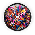 Graffiti Design Wall Clock — Colorful Urban Street Art Timepiece