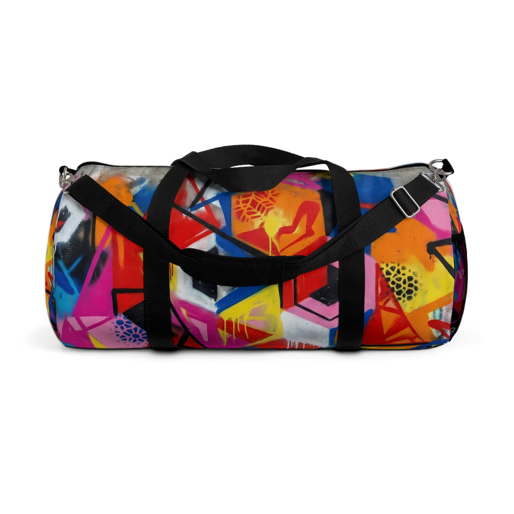 Colorful Geometric Graffiti Duffel Bag - Urban Travel Gym Bag