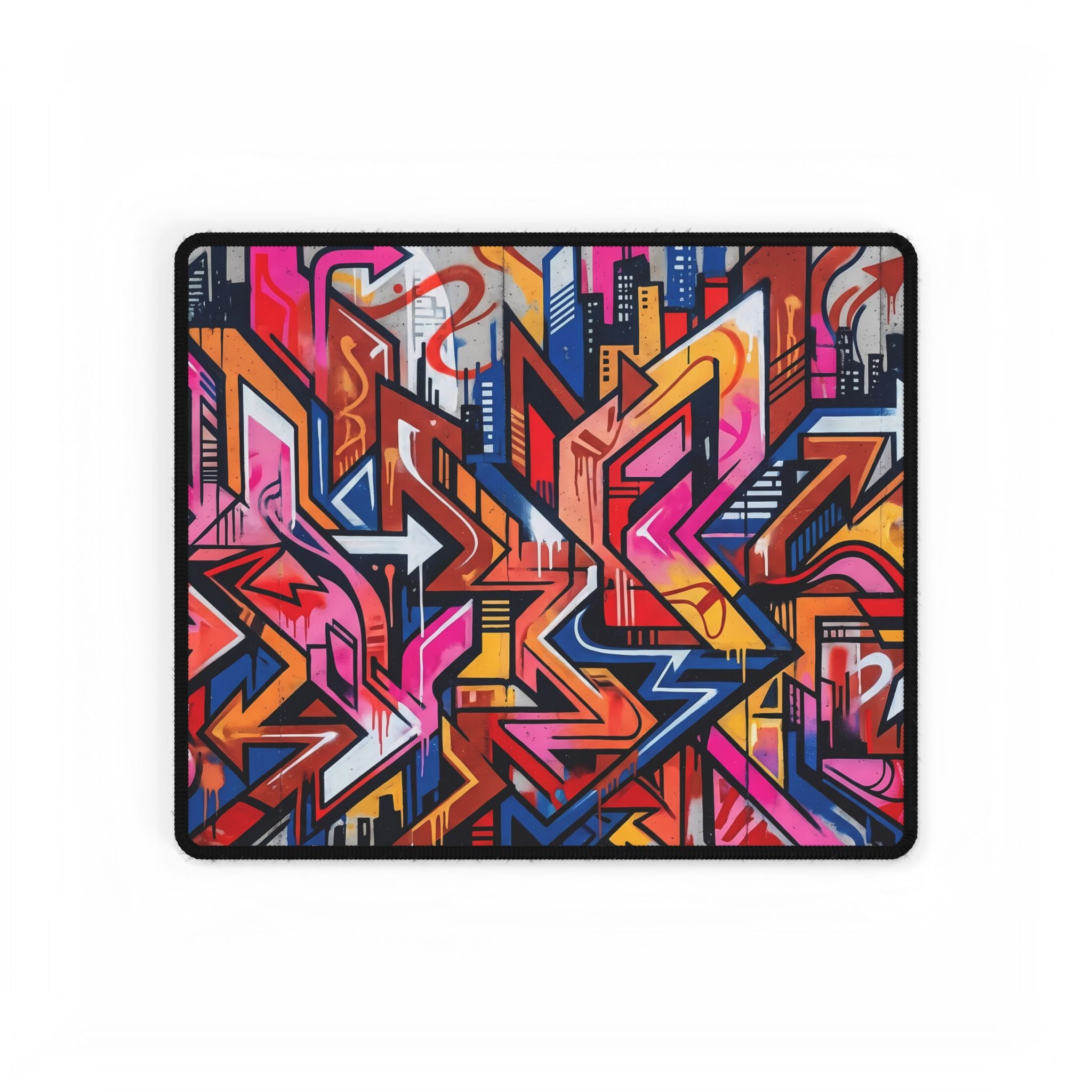 Graffiti Street Art Desk Mat — Colorful Urban Gaming & Office Mousepad