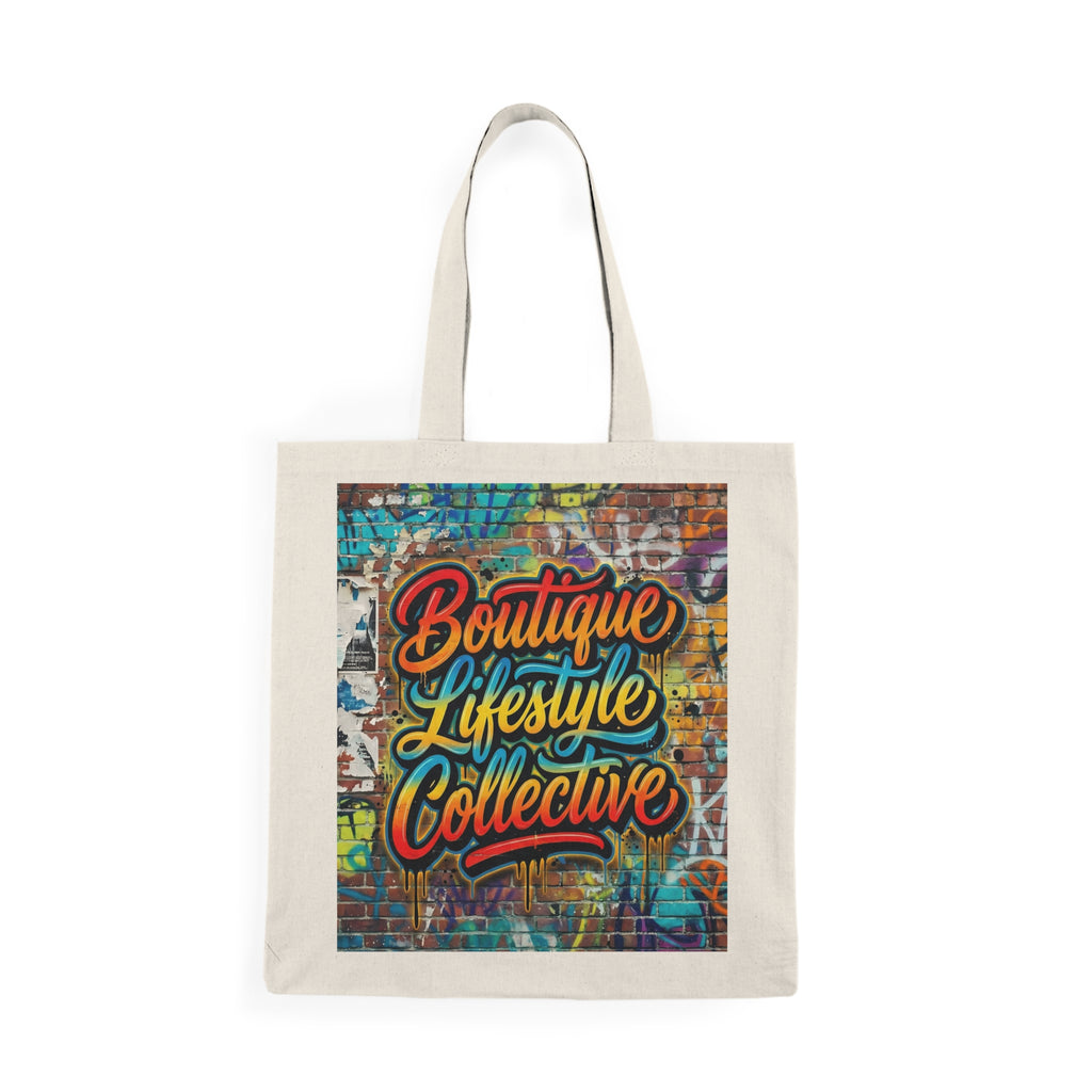 Boutique Lifestyle Collective Canvas Tote — Graffiti Street Art Reusable Bag