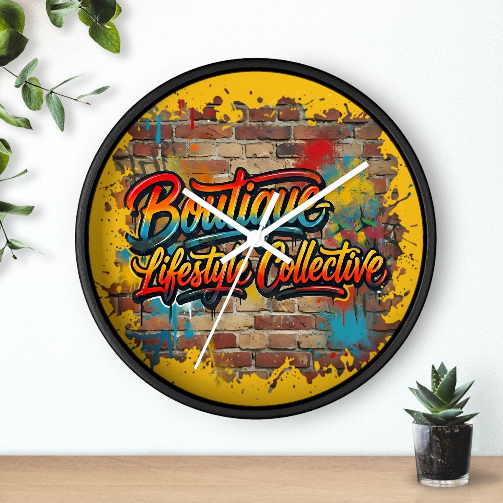 Boutique Lifestyle Collective Urban Wall Clock - Vibrant Graffiti Wall Clock