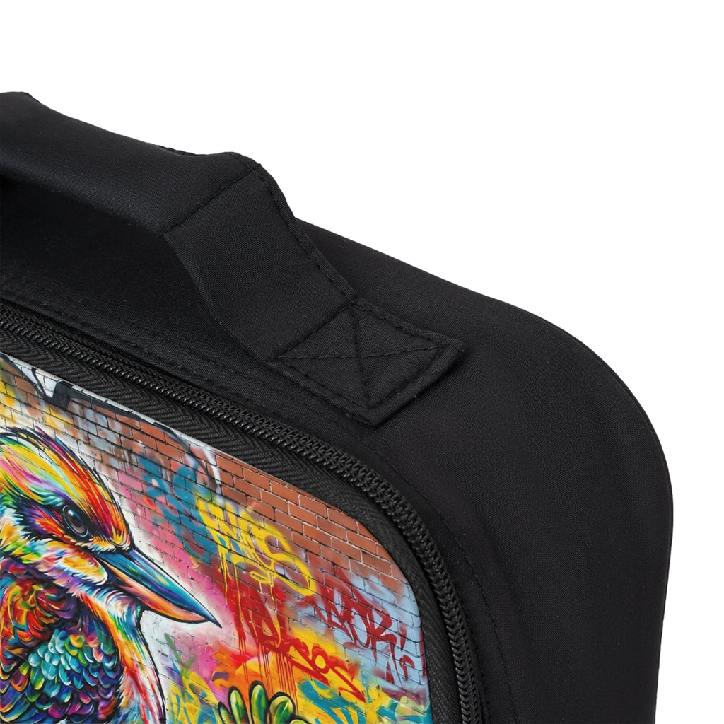 Kookaburra Graffiti Lunch Bag — Colorful Wildlife Cooler Tote