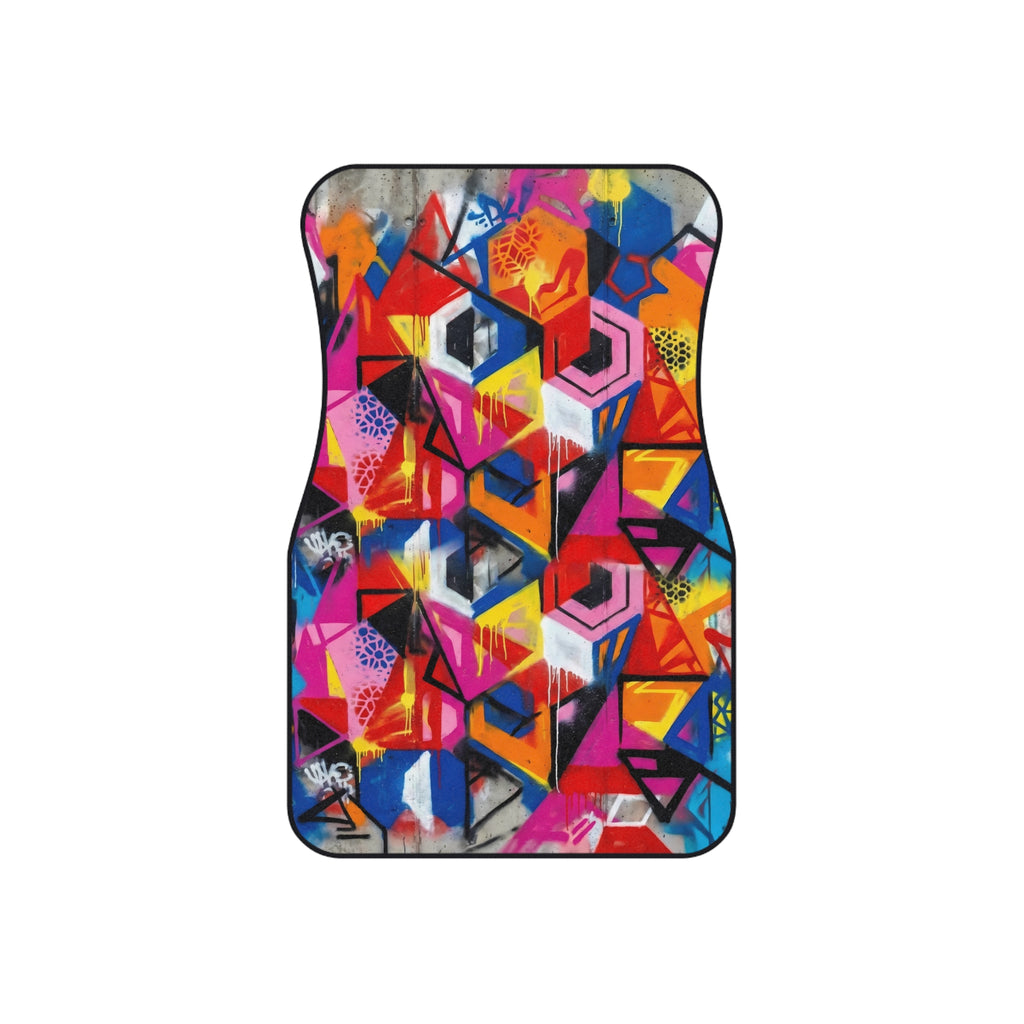 Vibrant Graffiti Urban Art Car Mats (Set of 4) | Street Style Floor Liners