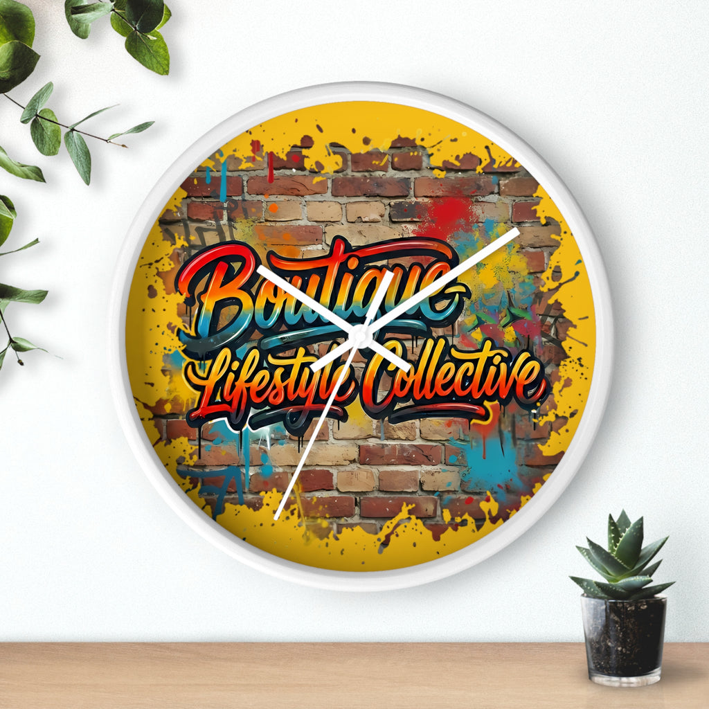 Boutique Lifestyle Collective Urban Wall Clock - Vibrant Graffiti Wall Clock