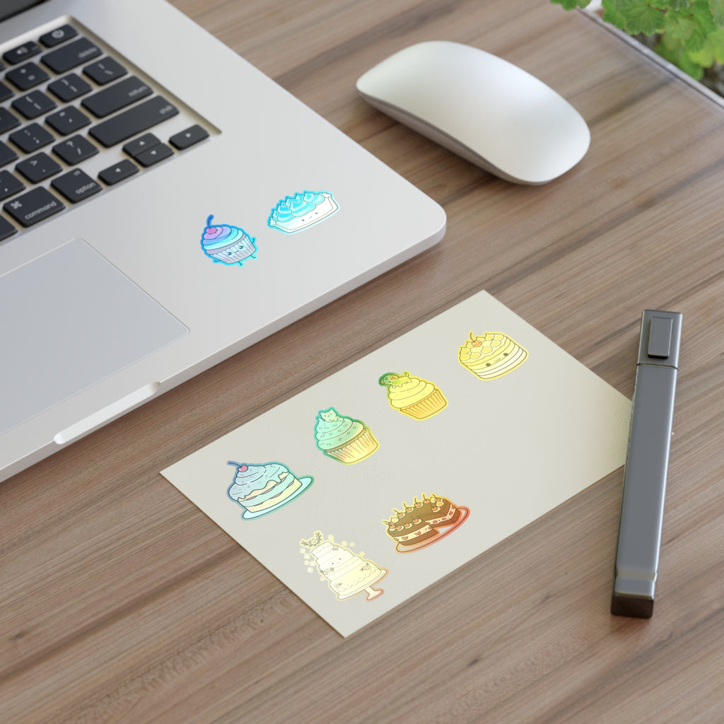 Cupcake Sticker Sheet — Cute Dessert Planner Stickers for Journals & Scrapbooks