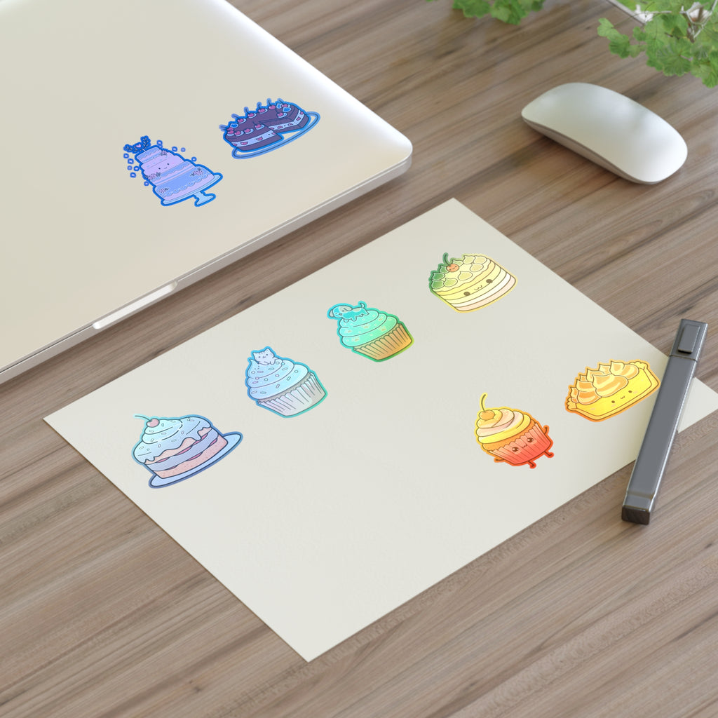 Cupcake Sticker Sheet — Cute Dessert Planner Stickers for Journals & Scrapbooks