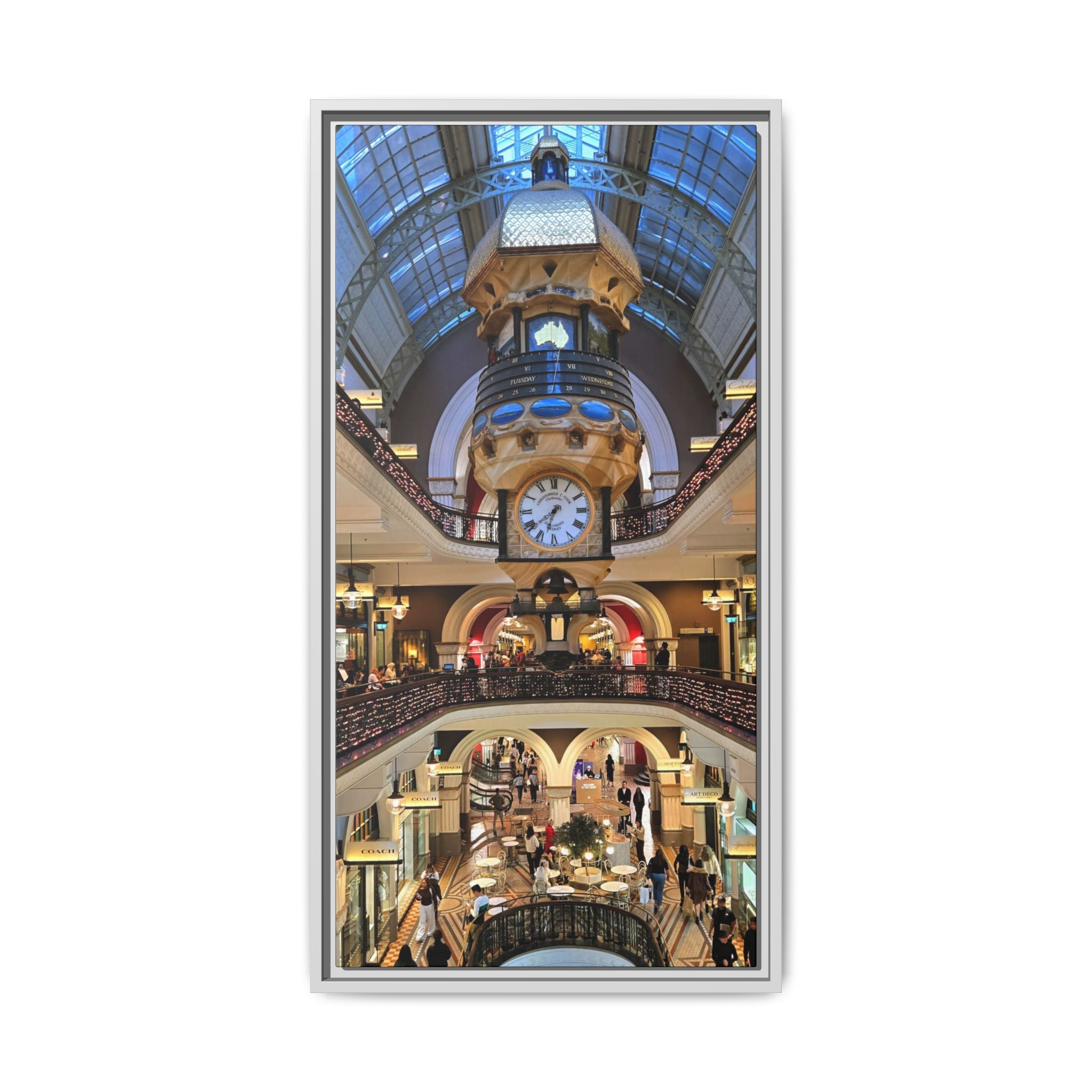 Framed Matte Canvas Print — Sydney Historic Arcade Wall Art
