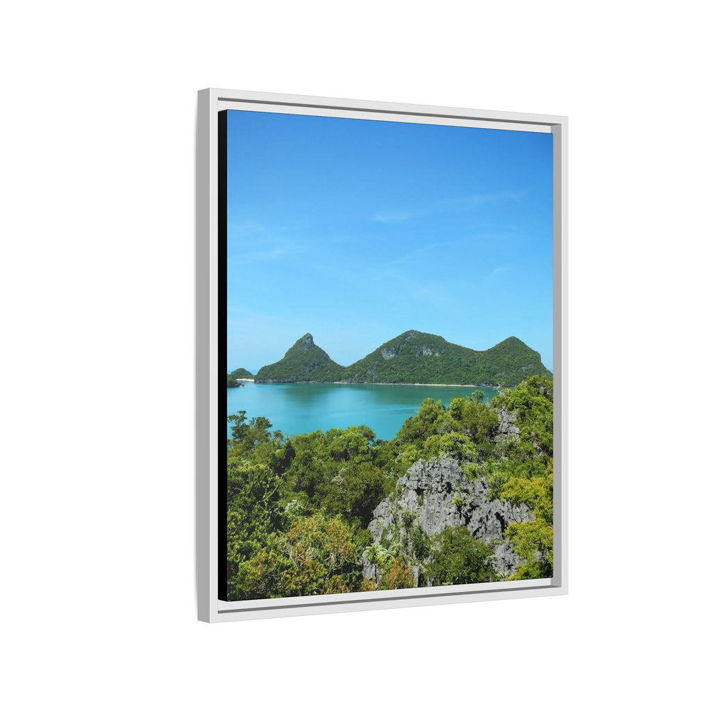 Framed Matte Canvas Thailand Island Paradise - Tropical Wall Art