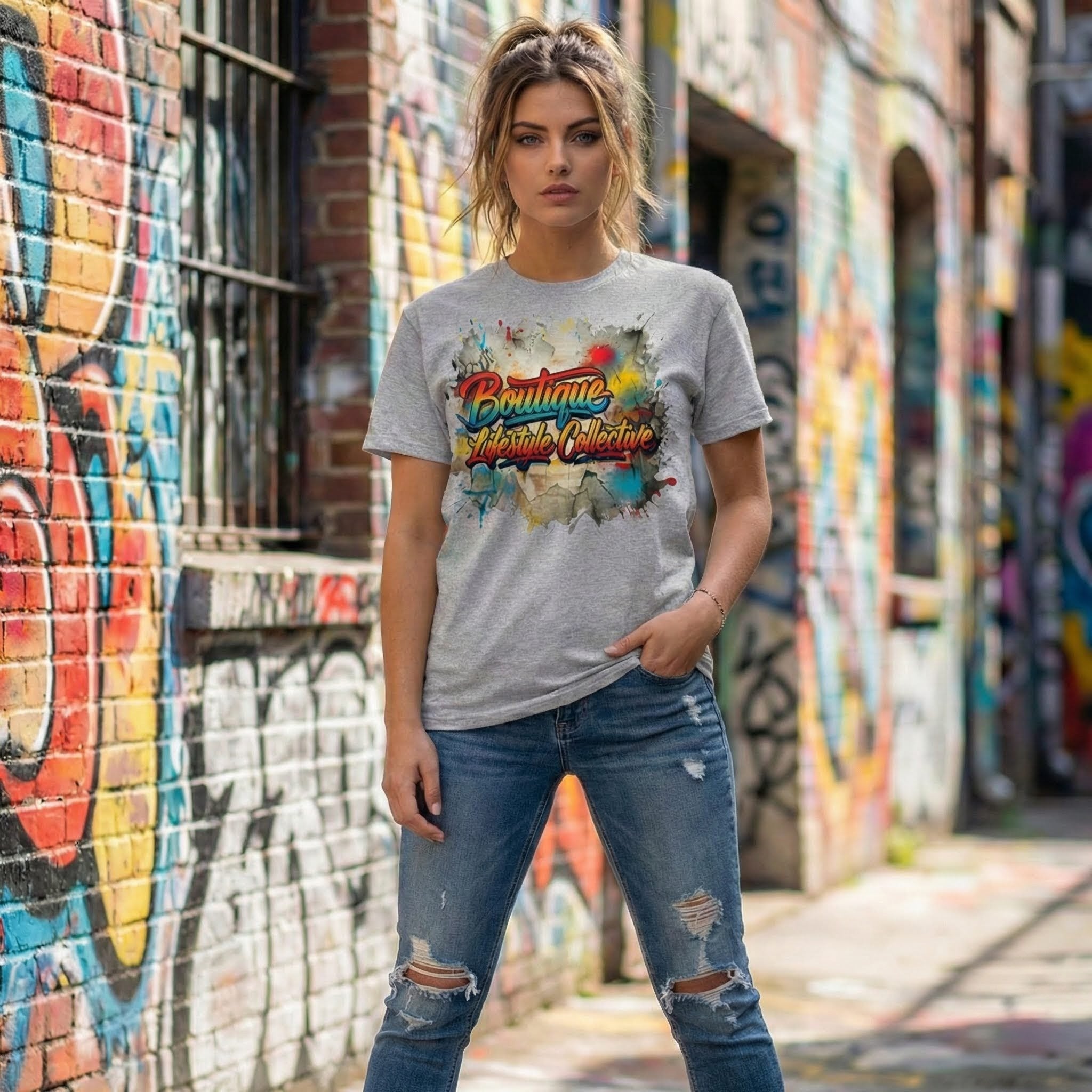 Soft Cotton Tee - Boutique Lifestyle Collective Unisex Urban Graffiti T-Shirt - Foundation Flare Design