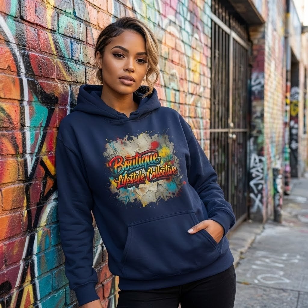 Heavy Blend Hoodie - Boutique Lifestyle Collective Unisex Urban Graffiti Hoodie - Foundation Flare Design