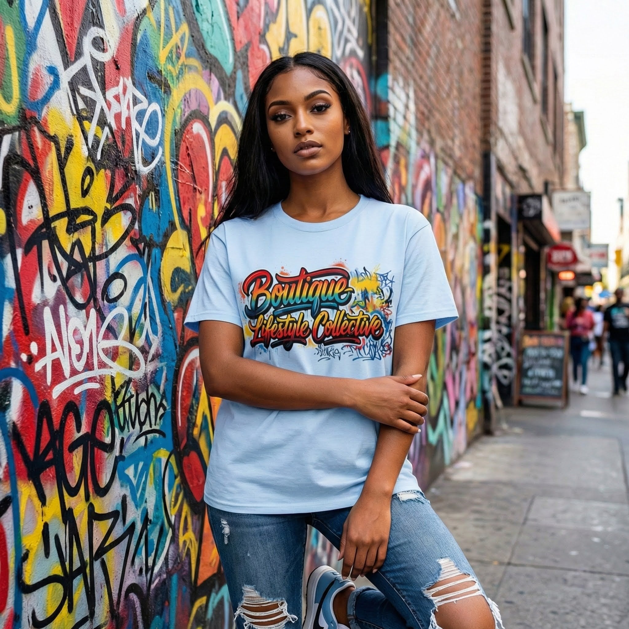 Soft Cotton Tee - Boutique Lifestyle Collective Unisex Urban Graffiti T-Shirt - Classic Design