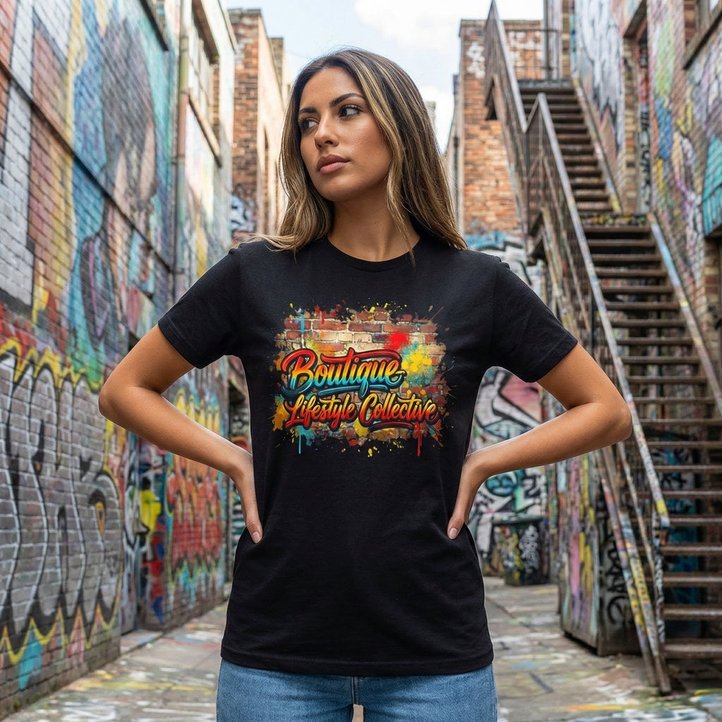 Heavy Cotton Tee - Boutique Lifestyle Collective Unisex Urban Graffiti T-Shirt - Brickworks Design