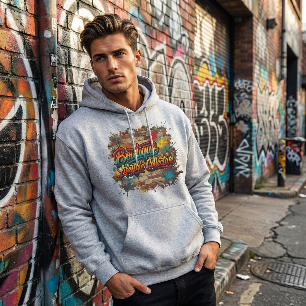Heavy Blend Hoodie - Boutique Lifestyle Collective Unisex Urban Graffiti Hoodie - Brickworks Design