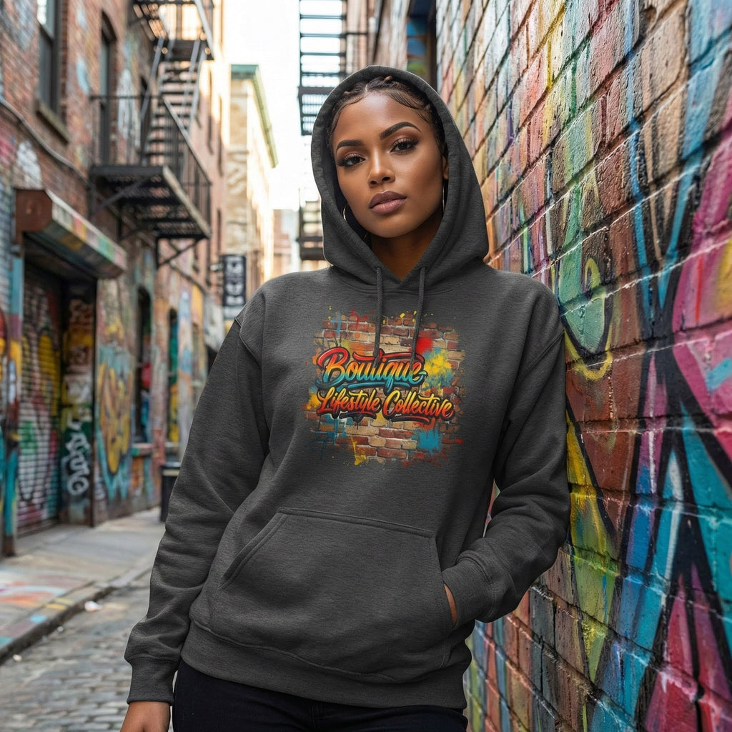 Heavy Blend Hoodie - Boutique Lifestyle Collective Unisex Urban Graffiti Hoodie - Brickworks Design
