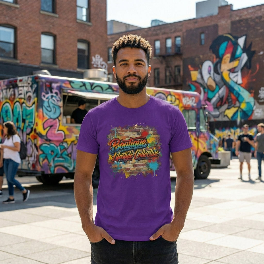 Soft Cotton Tee - Boutique Lifestyle Collective Unisex Urban Graffiti T-Shirt - Brickworks Design
