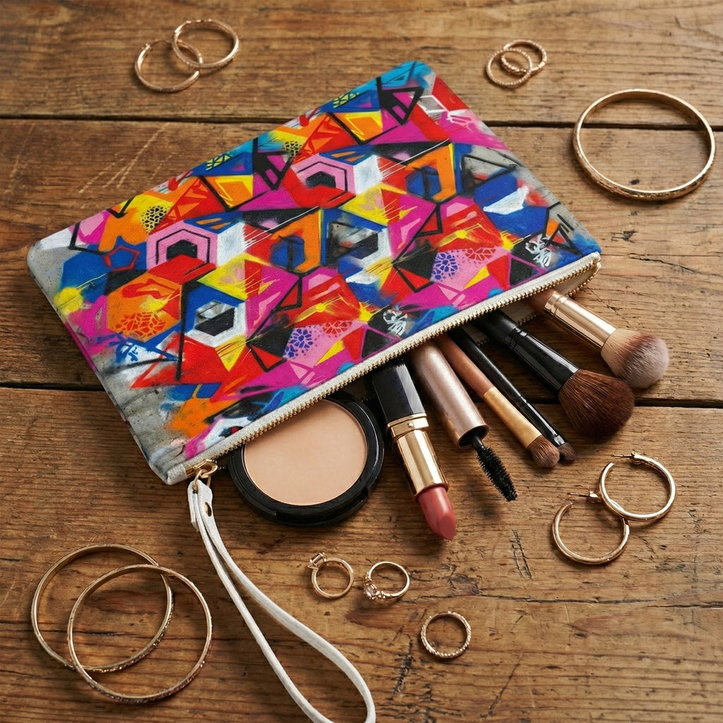 Clutch Bag - Graffiti Art Vibrant Street-Style Handbag
