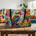 Colorful Kookaburra Art Weekender Tote Bag | Vibrant Bird Graffiti Design