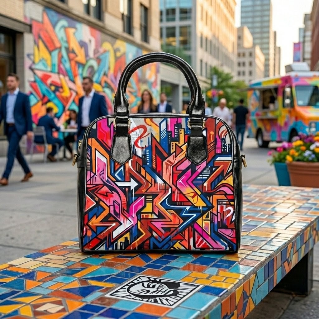 Colorful Graffiti Art Handbag | Urban Street Art Shoulder Bag