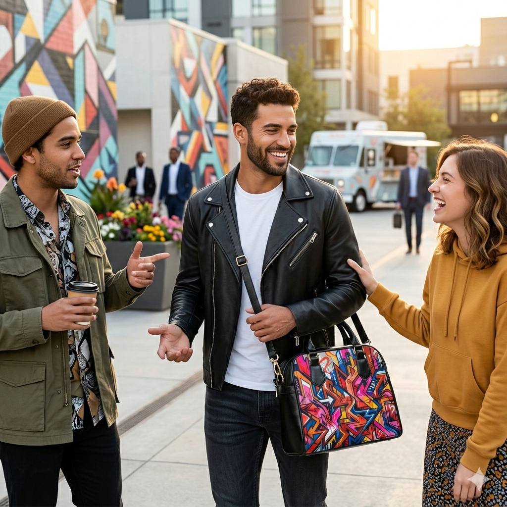 Colorful Graffiti Art Handbag | Urban Street Art Shoulder Bag