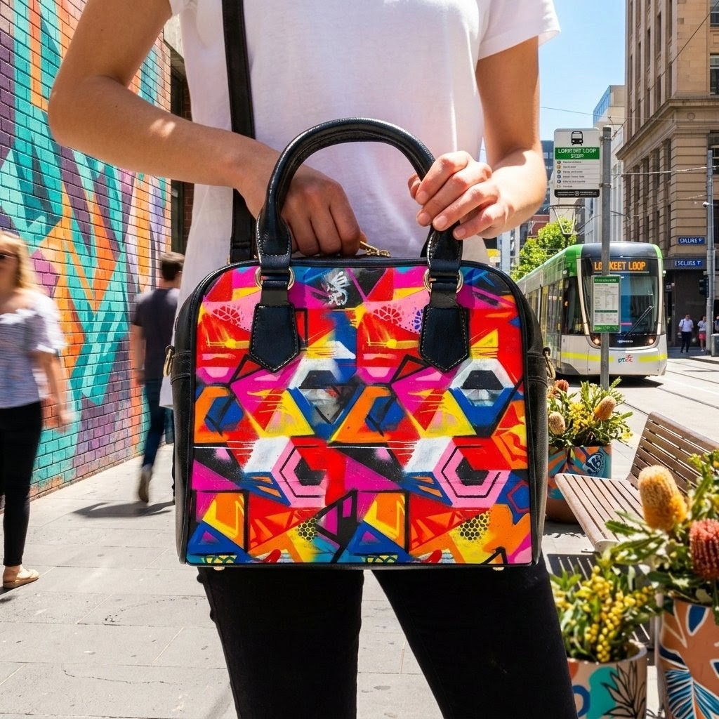 Graffiti Art Handbag | Colorful Urban Art Shoulder Bag
