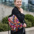 Colorful Urban Graffiti Drawstring Bag | Street Art Backpack