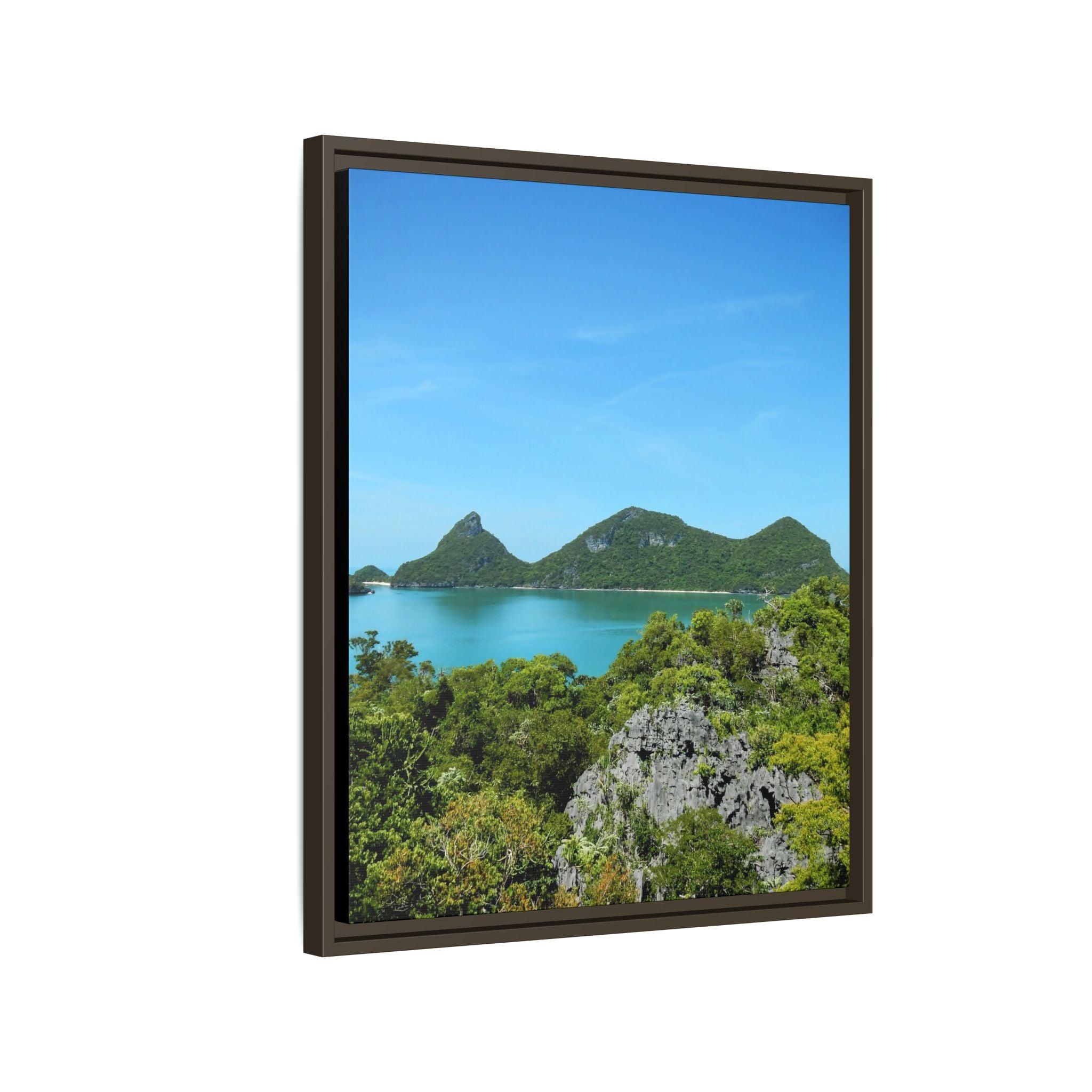 Framed Matte Canvas Thailand Island Paradise - Tropical Wall Art