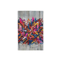Graffiti Art Beach Towel — Vibrant Concrete-Background Design